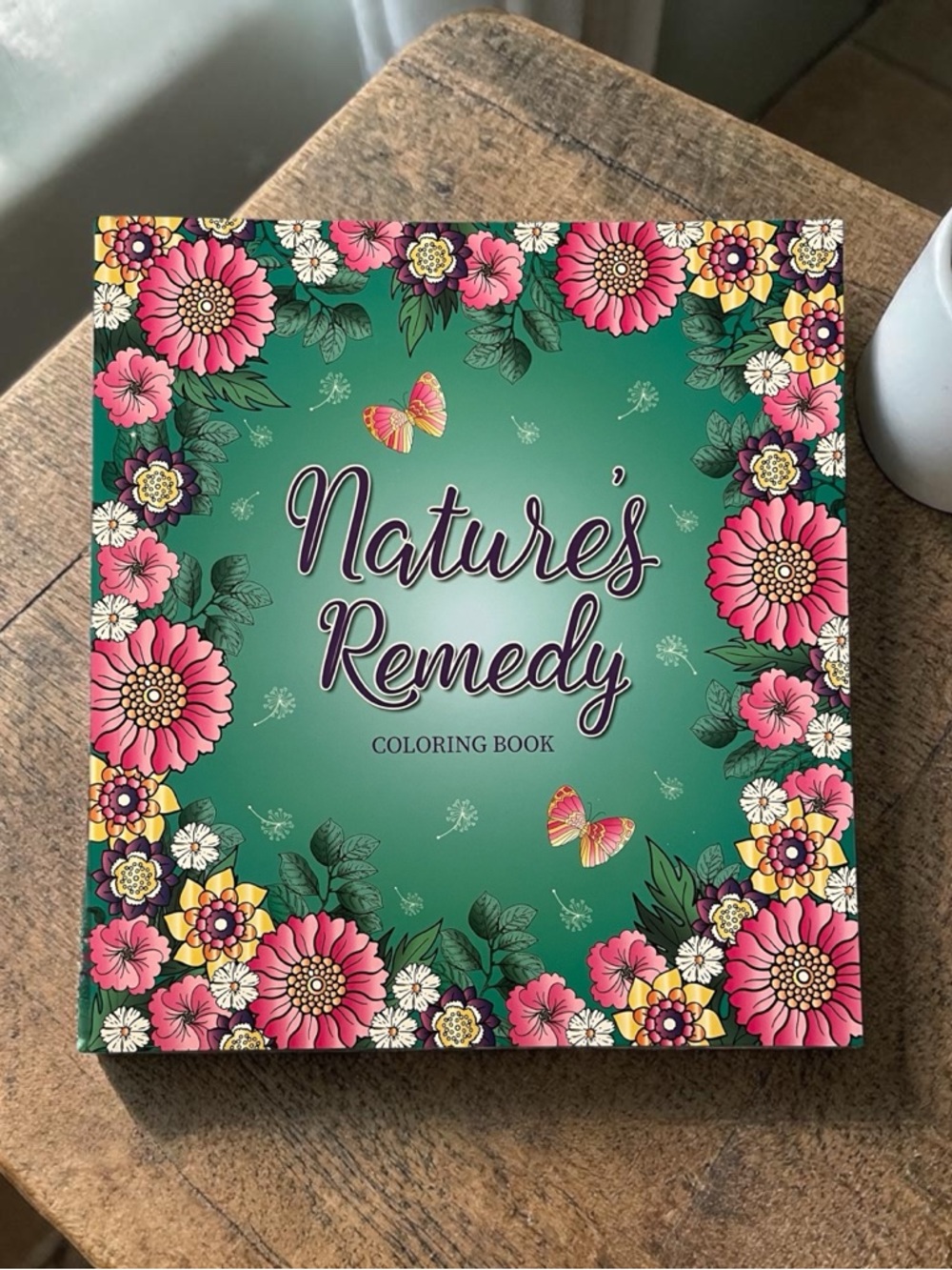 Nature's Remedy Coloring Book - Green Floral Cover